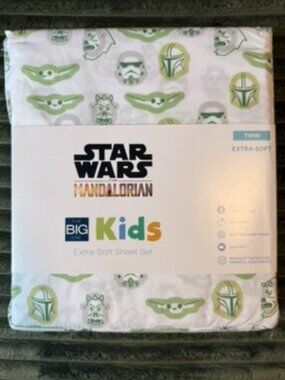 NEW Star Wars The Mandalorian Twin Sheet Set Baby Yoda Grogu Extra Soft Deep Fit